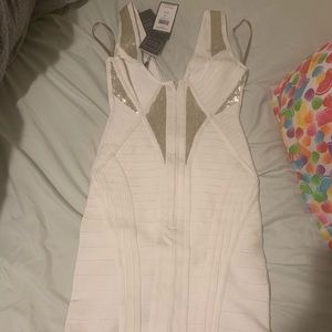 Herve leger Limited Edition white dress NWT!!